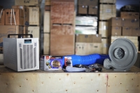 Портативный компрессор для обеспечения удаления продуктов горения из зоны обработки сжатым воздухом.